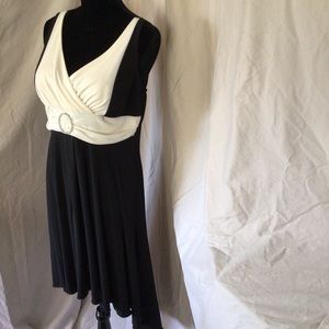 Classic New Years semi formal dress with accented bodice